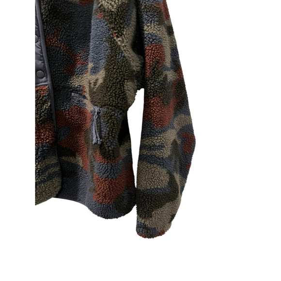 Free People FP Movement Rocky Ridge Camouflage Fleece Jacket Size Large Blue - Picture 5 of 8